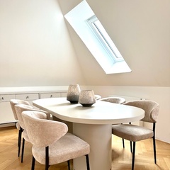bright dining area
